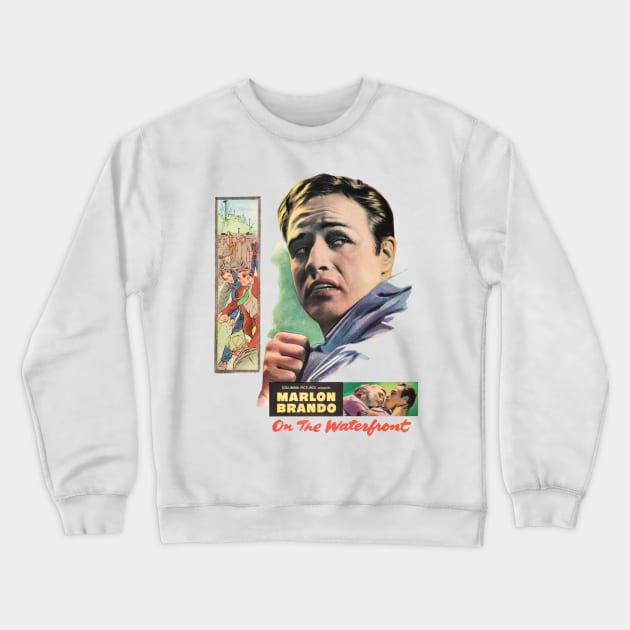 On the Waterfront Movie Poster Crewneck Sweatshirt by MovieFunTime